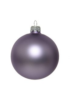 Athome Pavloudakis - Χριστουγεννιάτικη γυάλινη μπάλα σε μωβ ματ απόχρωση (15 cm)