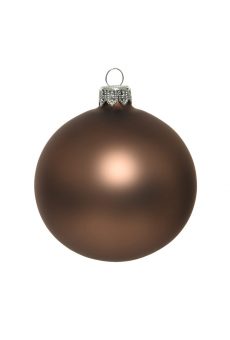 Athome Pavloudakis - Χριστουγεννιάτικη γυάλινη μπάλα σε ματ απόχρωση κανέλλας (10 cm)