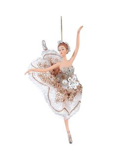 Athome Pavloudakis - Χριστουγεννιάτικη κρεμαστή διακοσμητική polyresin μπαλαρίνα (18 cm)