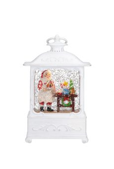 Athome Pavloudakis - Χριστουγεννιάτικο ζαχαρωτό φανάρι άγιος βασίλης με φωτισμό & spinner νερού