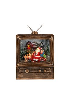 Athome Pavloudakis - Χριστουγεννιάτικη χιονόμπαλα σχήμα τηλεόραση με Αγ. Βασίλη 15