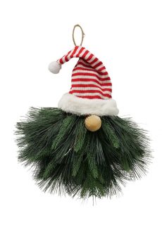 Athome Pavloudakis - Χριστουγεννιάτικος συνθετικός νάνος-gnome με πεύκο 33x42 cm