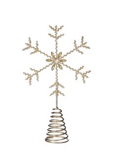 Athome Pavloudakis - Χριστουγεννιάτικη χρυσή μεταλλική κορυφή δέντρου 17x6x28 cm