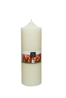 Athome Pavloudakis - Χριστουγεννιάτικο ιβουάρ κυλινδρικό κερί (10x25 cm)