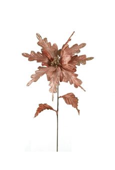 Athome Pavloudakis - Χριστουγεννιάτικο ροζ τριανταφυλλί συνθετικό λουλούδι πουανσέτια 60 cm