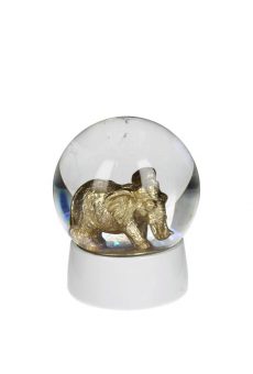 Athome Pavloudakis - Χριστουγεννιάτικη νερόμπαλα με χρυσό ελέφαντα 7 cm