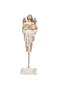 Athome Pavloudakis - Χριστουγεννιάτικο διακοσμητικό λευκό άγγελος 40 cm