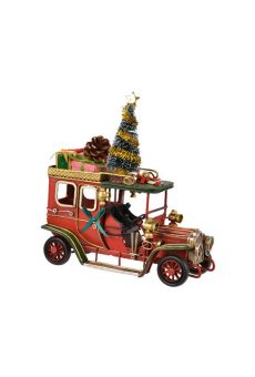 Athome Pavloudakis - Χριστουγεννιάτικο διακοσμητικό κόκκινο αυτοκίνητο με δενδράκι 16
