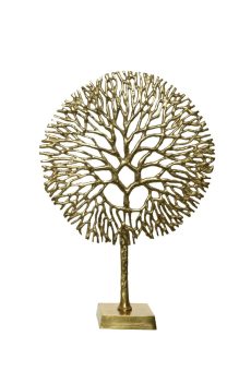 Athome Pavloudakis - Επιτραπέζιο διακοσμητικό δένδρο με χρυσές antique λεπτομέρειες (11x35x51