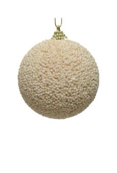 Athome Pavloudakis - Χριστουγεννιάτικη συνθετική μπάλα αφρού σε χρώμα της πέρλας 10 cm
