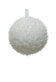 Athome Pavloudakis - Χριστουγεννιάτικη συνθετική λευκή μπάλα 8 cm