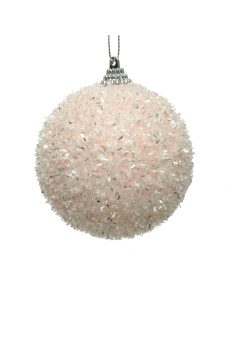 Athome Pavloudakis - Χριστουγεννιάτικη συνθετική μπάλα ροζ κουφετί 10 cm