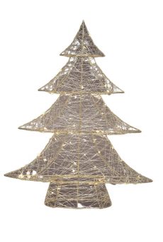 Athome Pavloudakis - Χριστουγεννιάτικο χρυσό δένδρο 60 LED θερμό λευκό 10x47x60 cm ρεύματος