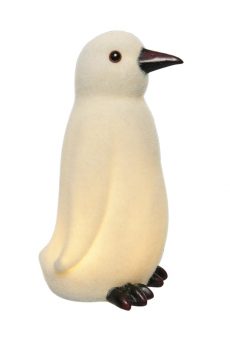 Athome Pavloudakis - Χριστουγεννιάτικος λευκός πιγκουίνος 4 LED θερμό λευκό 13x17x29 cm μπαταρίας