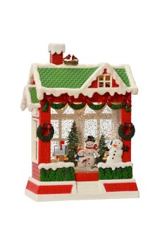 Athome Pavloudakis - Χριστουγεννιάτικο διακοσμητικό σπίτι με χιονάνθρωπο (9