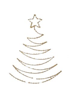 Athome Pavloudakis - Χριστουγεννιάτικο μαύρο δένδρο 200 LED θερμό λευκό 117x150 cm ρεύματος IP44