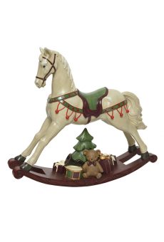 Athome Pavloudakis - Χριστουγεννιάτικο διακοσμητικό λευκό άλογο 14x55