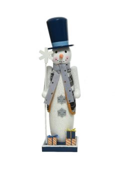 Athome Pavloudakis - Χριστουγεννιάτικος διακοσμητικός λευκός χιονάνθρωπος με δώρα 9x10x38 cm