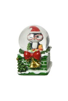 Athome Pavloudakis - Χριστουγεννιάτικοη πράσινη χιονόμπαλα με κουκουβάγια 4