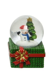 Athome Pavloudakis - Χριστουγεννιάτικη διακοσμητική χιονόμπαλα χιονάνθρωπος με δενδράκι (4