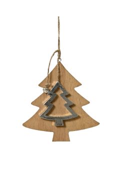 Athome Pavloudakis - Χριστουγεννιάτικο ξύλινο διακοσμητικό στολίδι σε σχήμα δένδρου (1x16x16