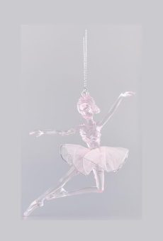 Athome Pavloudakis - Χριστουγεννιάτικη ροζ συνθετική μπαλαρίνα με γκλίτερ (10
