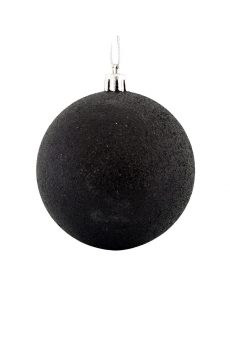 Athome Pavloudakis - Χριστουγεννιάτικη πλαστική μπάλα μαύρο 8 cm