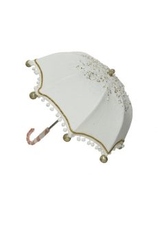 Athome Pavloudakis - Χριστουγεννιάτικο λευκό συνθετικό στολίδι ομπρέλλα 42 cm