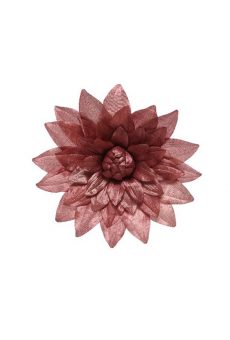 Athome Pavloudakis - Χριστουγεννιάτικο κόκκινο ροζ συνθετικό λουλούδι ντάλια 47x8 cm