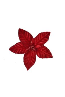 Athome Pavloudakis - Χριστουγεννιάτικο κόκκινο χριστουγέννων συνθετικό λουλούδι πουανσέτια 11x2 cm