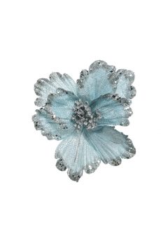 Athome Pavloudakis - Χριστουγεννιάτικο αρκτικό μπλε συνθετικό λουλούδι 27x3 cm