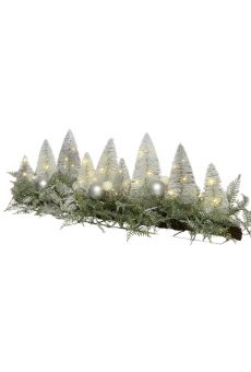 Athome Pavloudakis - Χριστουγεννιάτικο διακοσμητικό 60 LED θερμό λευκό με δενδράκια 90x24x26cm μπαταρίας