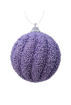 Athome Pavloudakis - Χριστουγεννιάτικη συνθετική μωβ μπάλα αφρού 8 cm