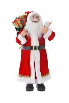 Athome Pavloudakis - Διακοσμητική  φιγούρα - Άγιος Βασίλης  με δώρα και χιονάνθρωπο 60 cm