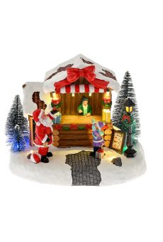 Athome Pavloudakis - Χριστουγεννιάτικο κατάστημα δώρων 21x14x16 cm μπαταρίας
