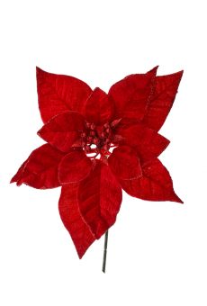 Athome Pavloudakis - Χριστουγεννιάτικο κόκκινο συνθετικό κλαρί πουανσέτια 25 cm