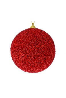 Athome Pavloudakis - Χριστουγεννιάτικη συνθετική κόκκινη μπάλα αφρού 10 cm Σετ 4τμχ