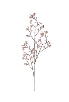 Athome Pavloudakis - Χριστουγεννιάτικο ροζ συνθετικό κλαρί ρόδι  63 cm