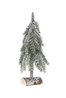 Athome Pavloudakis - Χριστουγεννιάτικο πράσινο παγωμένο δενδράκι σε ξύλινη βάση (P.E.) (45 cm)