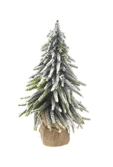 Athome Pavloudakis - Χριστουγεννιάτικο πράσινο χιονισμένο δενδράκι σε πουγκί (P.E.) (35 cm)