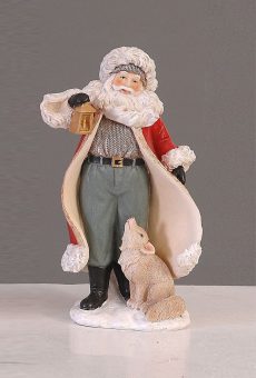 Athome Pavloudakis - Χριστουγεννιάτικος διακοσμητικός πολύχρωμος Αγ. Βασίλης με αλεπού (25 cm)