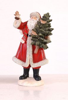 Athome Pavloudakis - Χριστουγεννιάτικος διακοσμητικός κόκκινος Αγ. Βασίλης με δένδρο (30 cm)