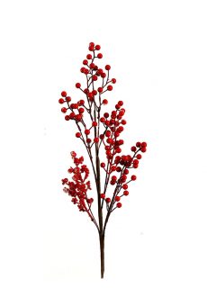 Athome Pavloudakis - Χριστουγεννιάτικο συνθετικό κλαδί με κόκκινα berries 68 cm
