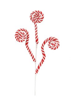 Athome Pavloudakis - Χριστουγεννιάτικο κόκκινο συνθετικό κλαρί με ζαχαρωτά