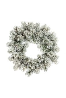 Athome Pavloudakis - Χριστουγεννιάτικο διακοσμητικό στεφάνι έλατο χιονισμένο 75 cm