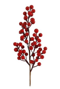 Athome Pavloudakis - Χριστουγεννιάτικο συνθετικό κλαδί με κόκκινα berries  42