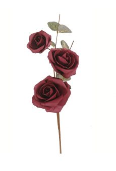 Athome Pavloudakis - Χριστουγεννιάτικο ροζ τριανταφυλλί συνθετικό λουλούδι τριαντάφυλλο 77 cm