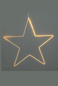 Athome Pavloudakis - Χριστουγεννιάτικο διακοσμητικό αστέρι 300 LED θερμό λευκό υ 56 cm ρεύματος IP44