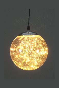 Athome Pavloudakis - Χριστουγεννιάτικο διακοσμητικό διάφανη μπάλα 800 LED θερμό λευκό δ 18 cm