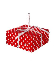 Athome Pavloudakis - Χριστουγεννιάτικο κόκκινο συνθετικό στολίδι δώρο βούλες 18 cm